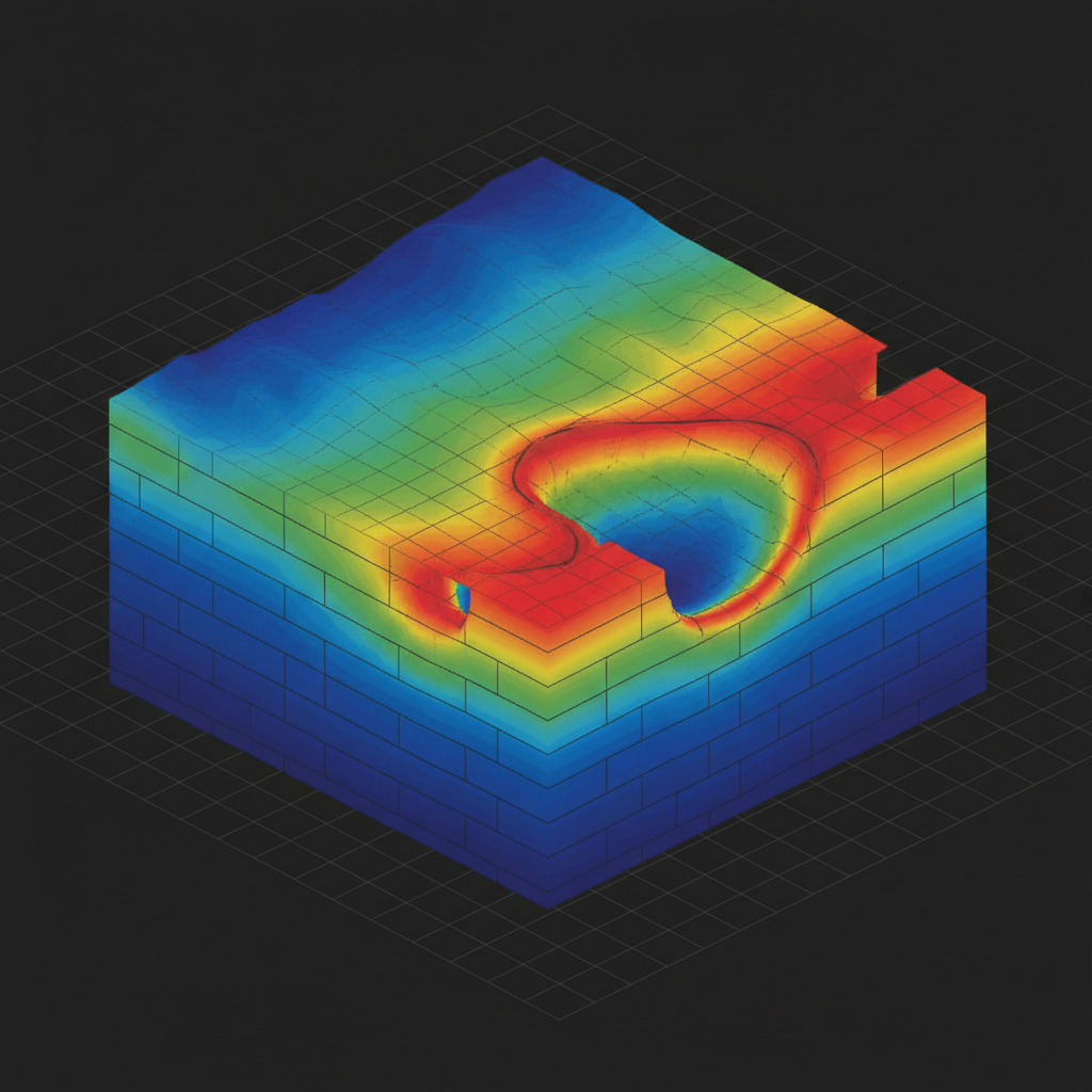 3D resistivity inversion voxel block