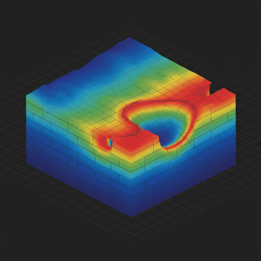 3D resistivity inversion voxel block